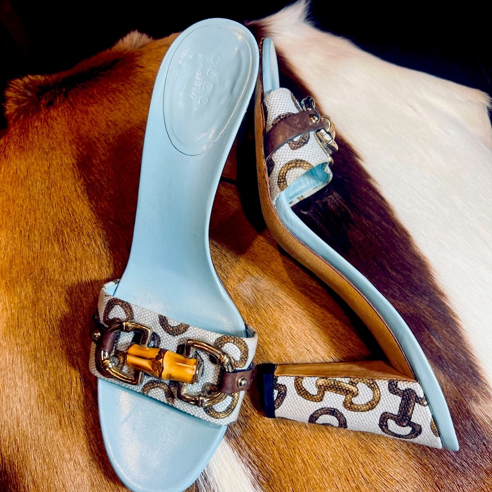 Gucci Slide On Heels👡🔥GorG Super elegant SEXY Rare lmtd Edit🔥EXC Cond Size 7 - Picture 3 of 16